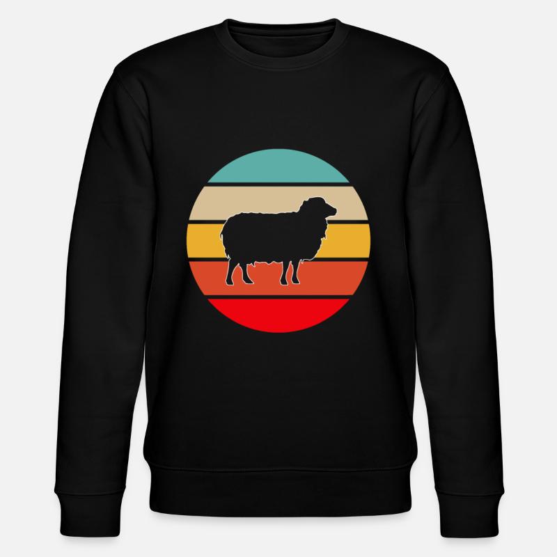 Sheep Retro - Stanley/Stella CHANGER Unisex Organic Sweatshirt - black