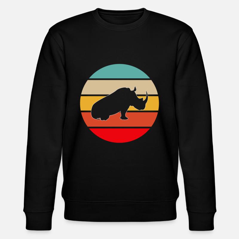 Rhinocéros Rétro - Sweat bio CHANGER Stanley/Stella Unisexe - noir