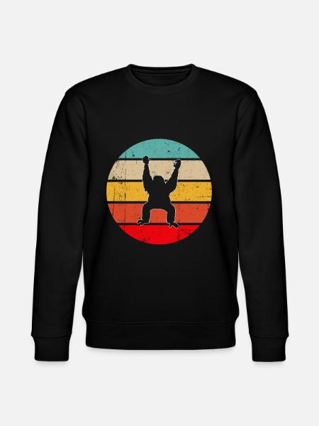 Orangutan Retro - Stanley/Stella CHANGER Unisex Organic Sweatshirt - black