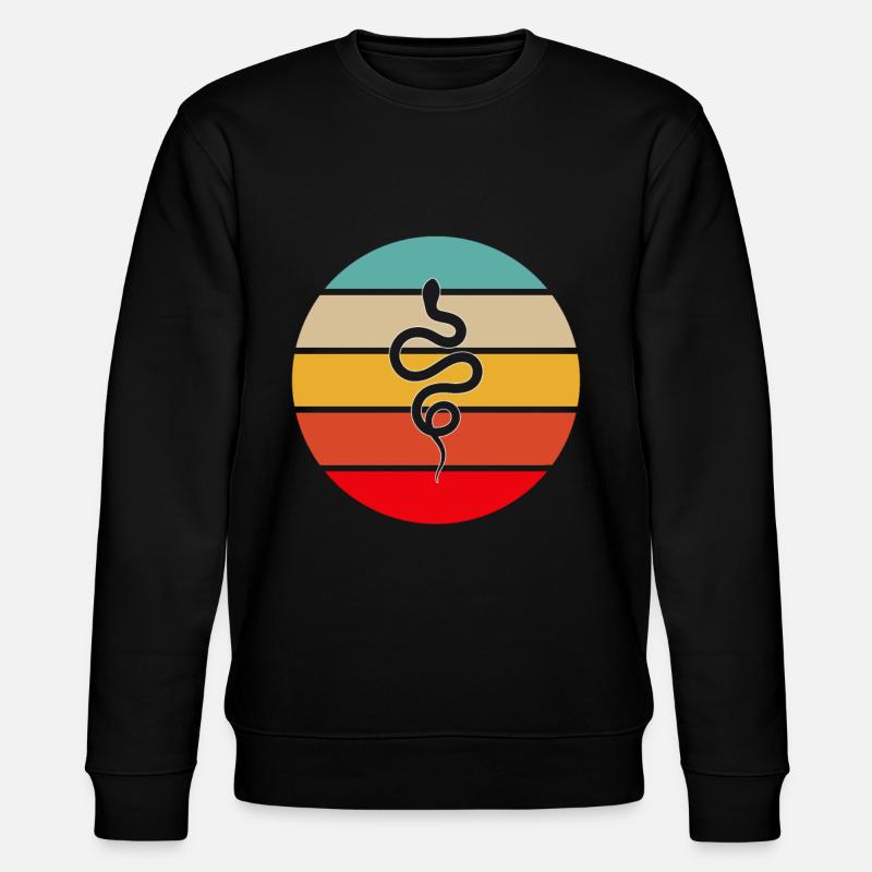 Snake Retro - Stanley/Stella CHANGER Unisex Organic Sweatshirt - black