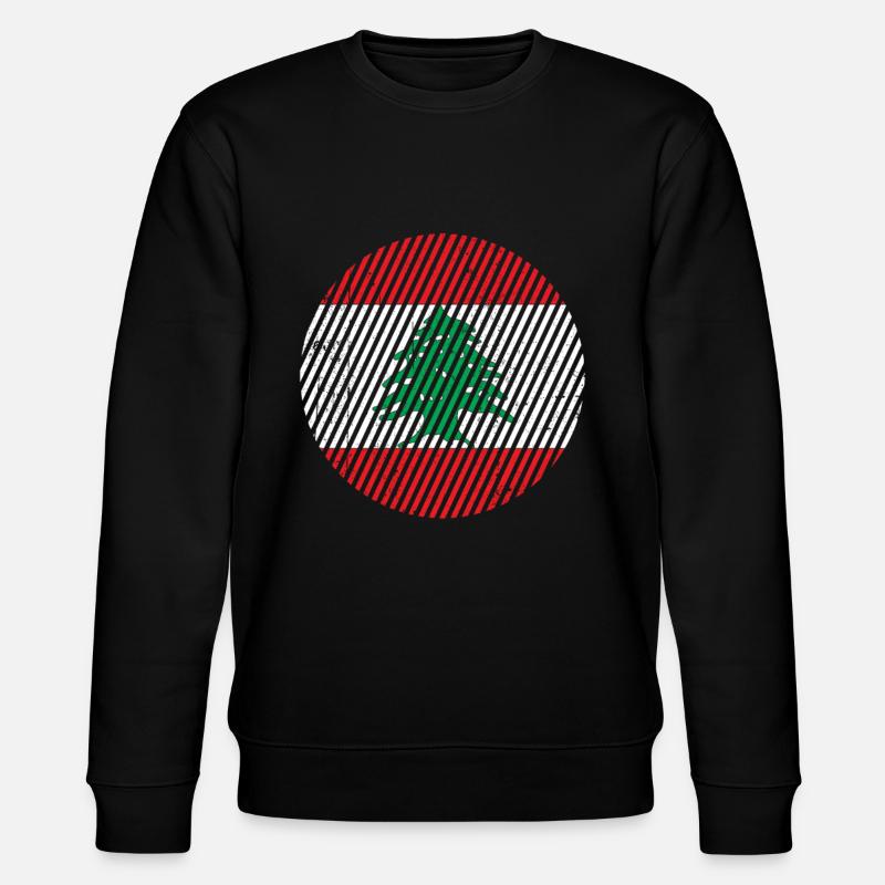 libanon flagge - Stanley/Stella Unisex Bio-Sweatshirt CHANGER  - Schwarz