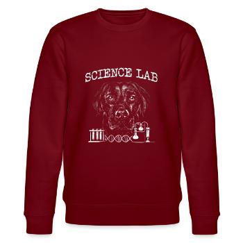 Wissenschaftslabor Wissenschaftsliebhaber - Stanley/Stella Unisex Bio-Sweatshirt CHANGER  - Burgunderrot - Vorne - Nik (191cm) & Marisol (170cm)