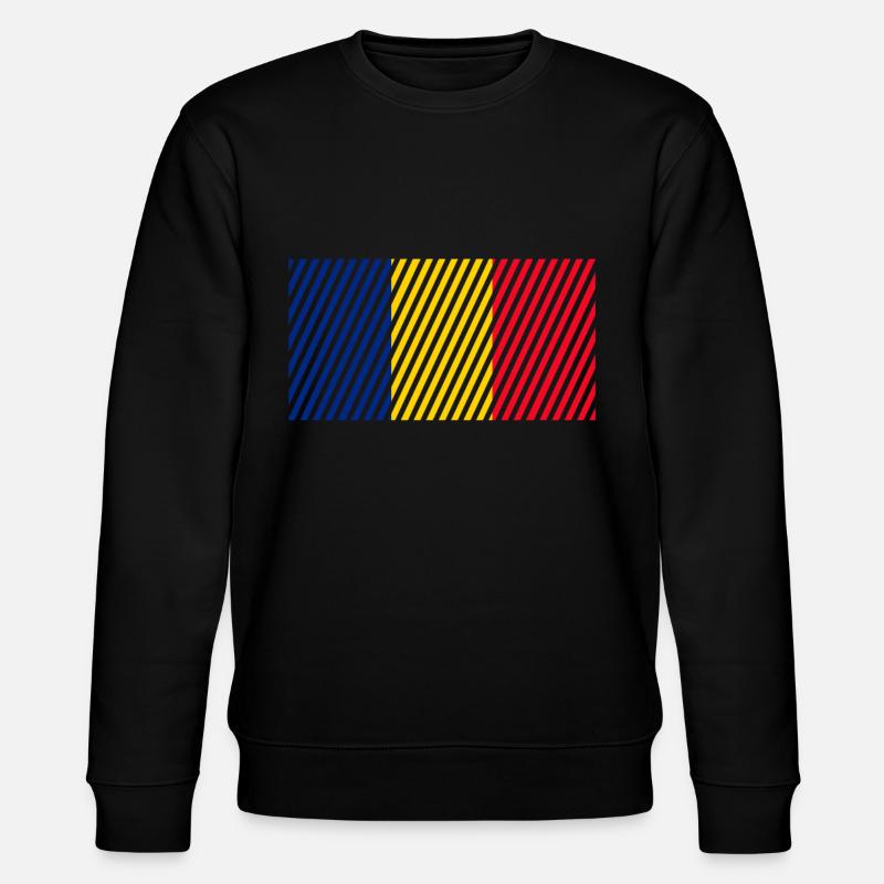 Rumänien Flagge - Stanley/Stella Unisex Bio-Sweatshirt CHANGER  - Schwarz