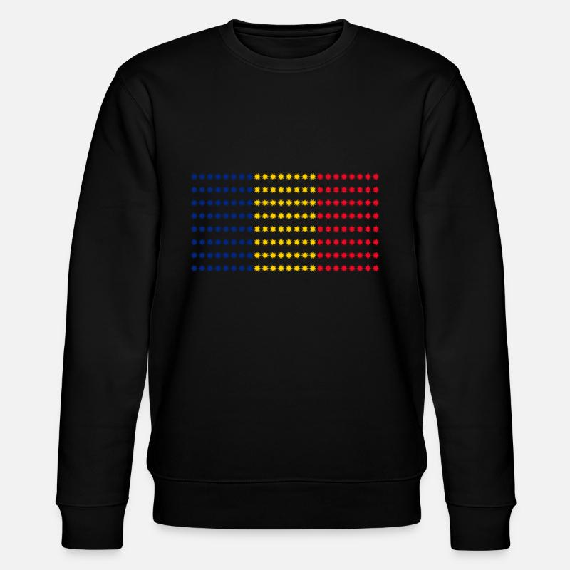 Rumänien Flagge - Stanley/Stella Unisex Bio-Sweatshirt CHANGER - Schwarz