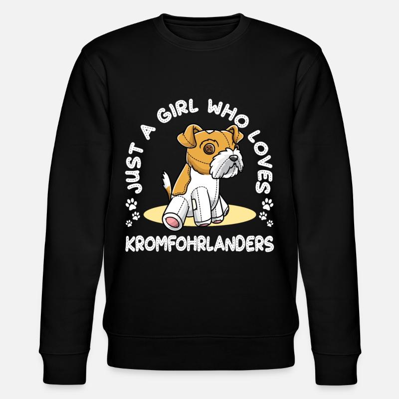 Chien Kromfohrländer - Sweat bio CHANGER Stanley/Stella Unisexe - noir