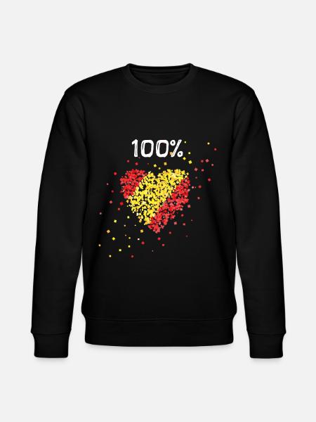 Spanien Spanier Spanierin Spanienflagge Spanienfan - Stanley/Stella Unisex Bio-Sweatshirt CHANGER - Schwarz