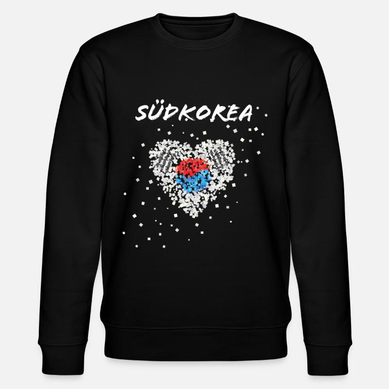 Corea Corea del Sud Corea del Sud Bandiera sudcoreana - Felpa ecologica unisex CHANGER di Stanley/Stella - nero