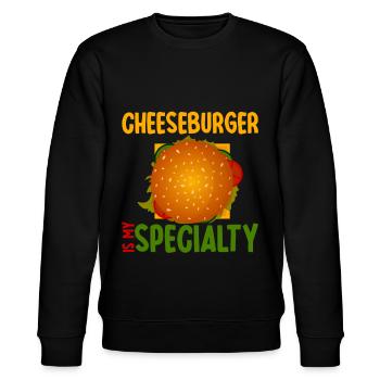 Le cheeseburger est ma spécialité 2 - Sweat bio CHANGER Stanley/Stella Unisexe - noir - Devant - Nik (191cm) & Marisol (170cm)