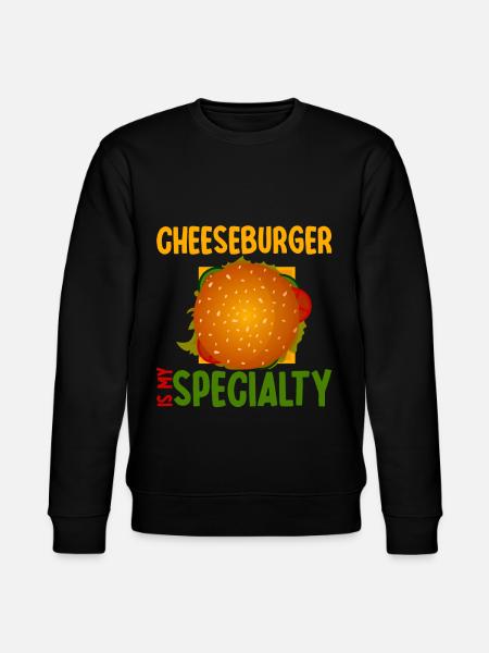 Cheeseburger Is My Specialty 2 - Stanley/Stella CHANGER Unisex Organic Sweatshirt - black