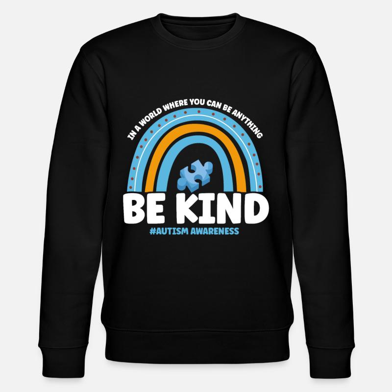 Autismus Awareness Be Kind - Stanley/Stella Unisex Bio-Sweatshirt CHANGER  - Schwarz