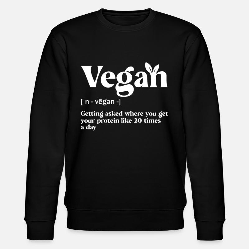 Définition végétalienne - Sweat bio CHANGER Stanley/Stella Unisexe - noir