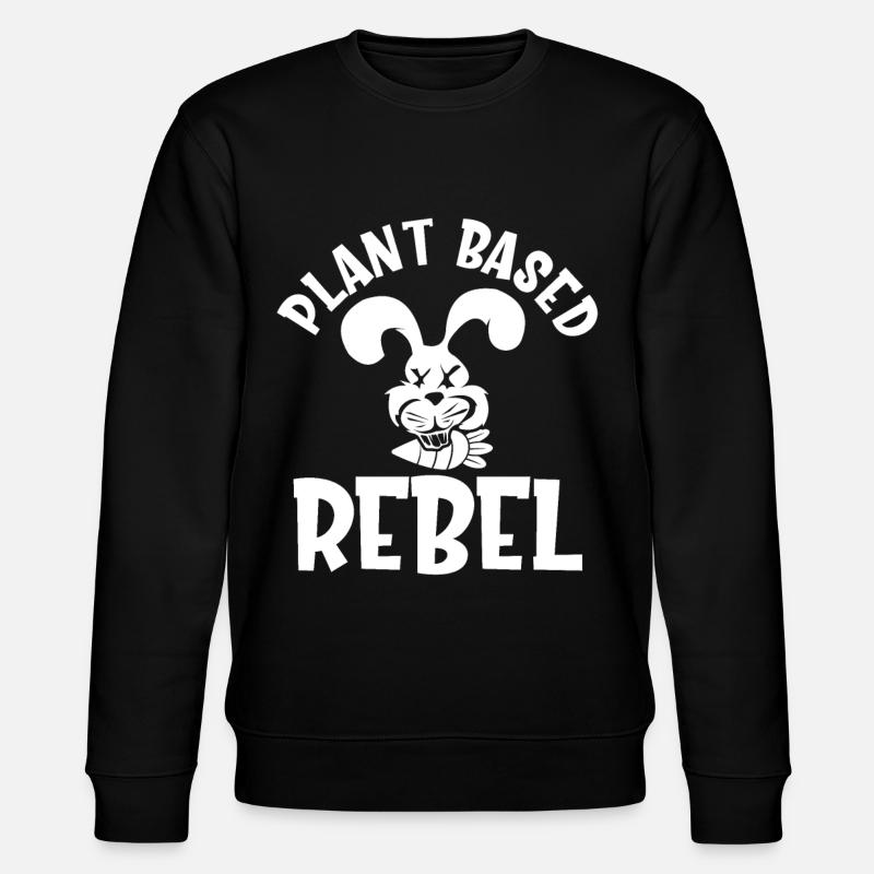 Plant Based Rebel - Stanley/Stella Unisex Bio-Sweatshirt CHANGER  - Schwarz