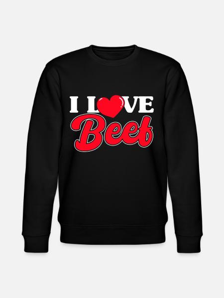 I Love Beef - Stanley/Stella CHANGER Unisex Organic Sweatshirt - black