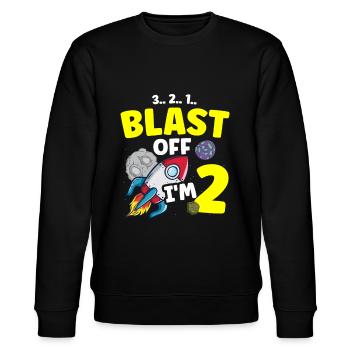 Ich Bin 2 Science Future Scientist Happy Birthday - Stanley/Stella Unisex Bio-Sweatshirt CHANGER  - Schwarz - Vorne - Nik (191cm) & Marisol (170cm)
