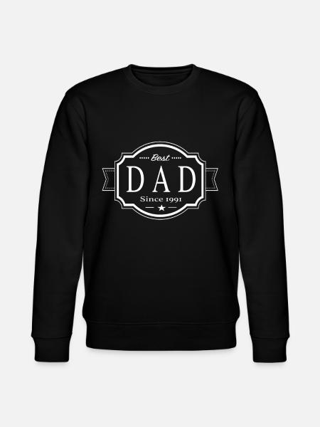 Best dad since 1991 - Stanley/Stella CHANGER Unisex Organic Sweatshirt - black