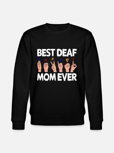 Deaf hearing impaired - Stanley/Stella CHANGER Unisex Organic Sweatshirt - black