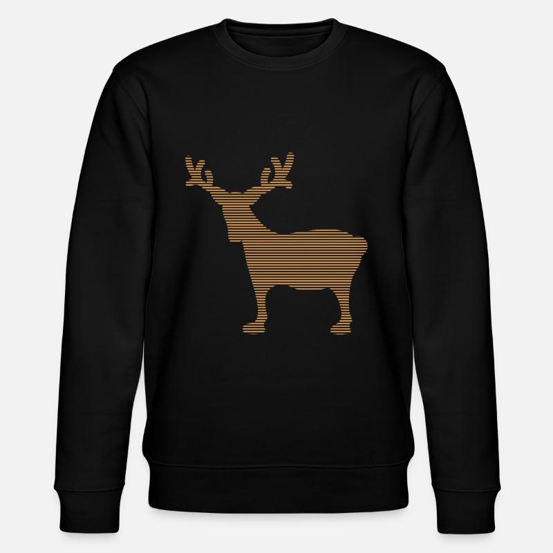 Elch - Stanley/Stella Unisex Bio-Sweatshirt CHANGER  - Schwarz