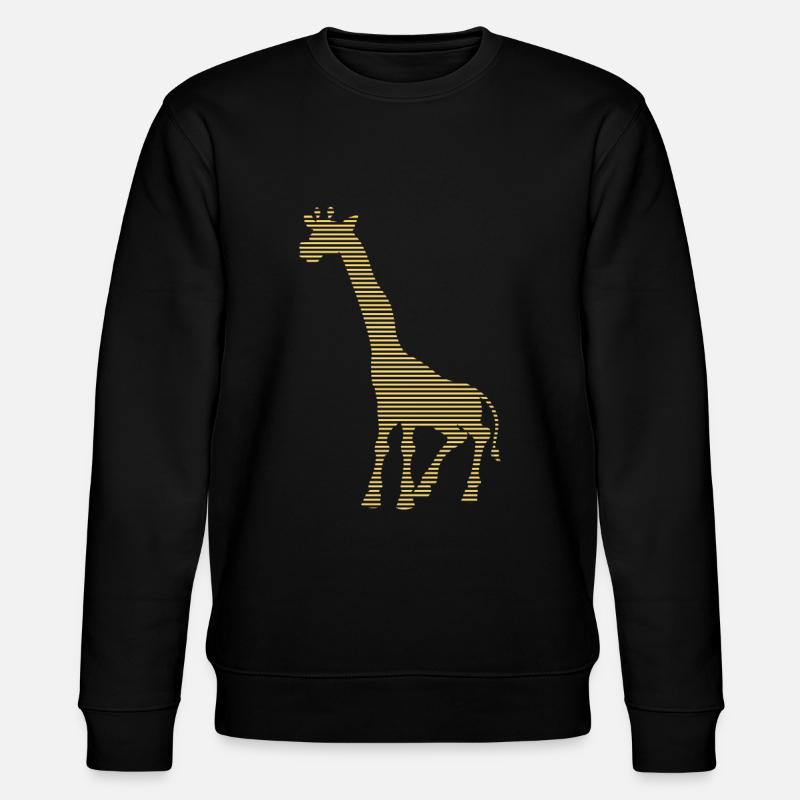Giraffe - Stanley/Stella Unisex Bio-Sweatshirt CHANGER  - Schwarz