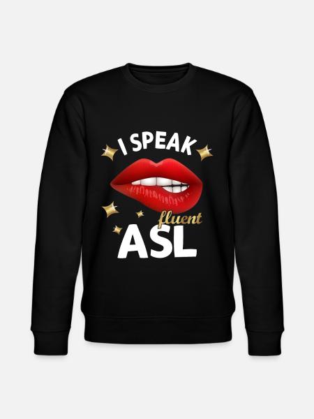 Hearing impaired Deaf childbearing language - Stanley/Stella CHANGER Unisex Organic Sweatshirt - black