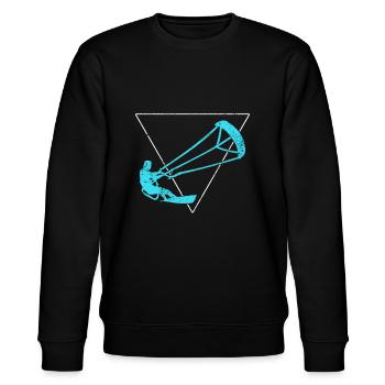 kite surfen - Stanley/Stella Unisex Bio-Sweatshirt CHANGER  - Schwarz - Vorne - Nik (191cm) & Marisol (170cm)