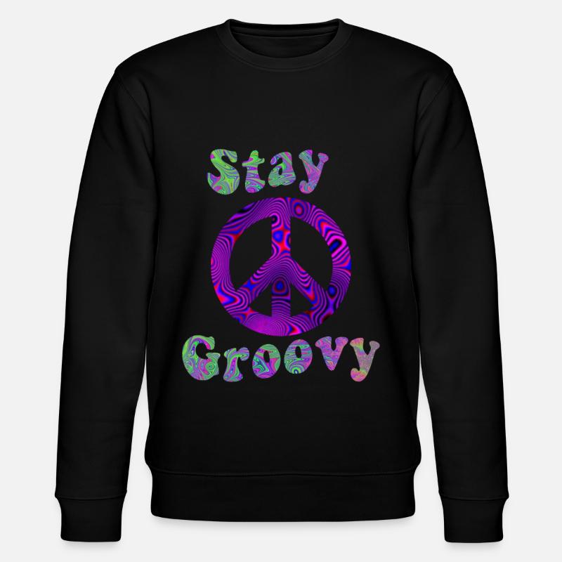 Hippie - Stanley/Stella Unisex Bio-Sweatshirt CHANGER  - Schwarz