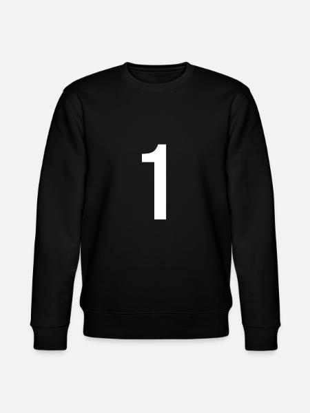 1 Zahlenbuchstabensymbol Alphabet Initiale - Stanley/Stella Unisex Bio-Sweatshirt CHANGER - Schwarz