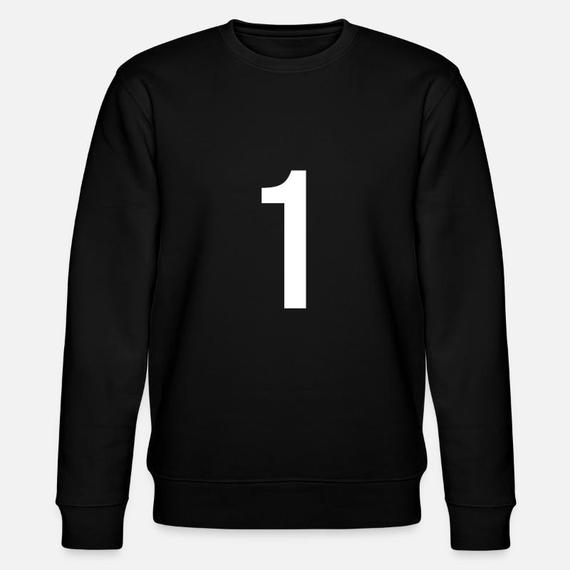 1 Zahlenbuchstabensymbol Alphabet Initiale - Stanley/Stella Unisex Bio-Sweatshirt CHANGER  - Schwarz