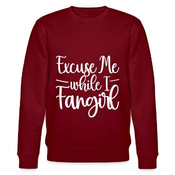 Excuse Me While I Fangirl 4 - Stanley/Stella CHANGER Unisex Organic Sweatshirt - burgundy - Front - Nik (191cm) & Marisol (170cm)