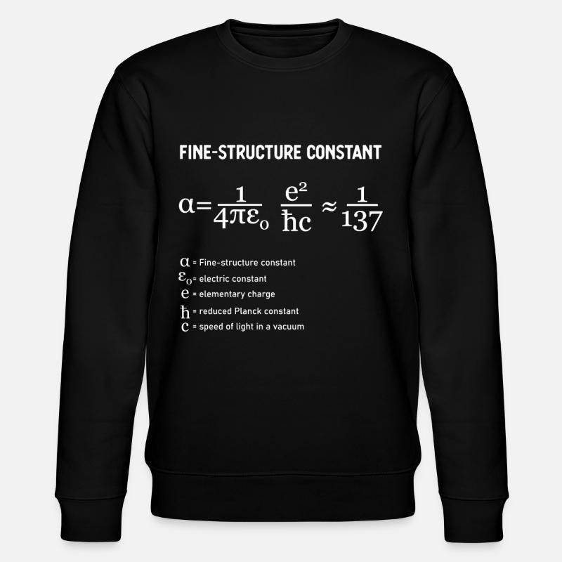 Fine Structure Constant Physik - Stanley/Stella Unisex Bio-Sweatshirt CHANGER - Schwarz