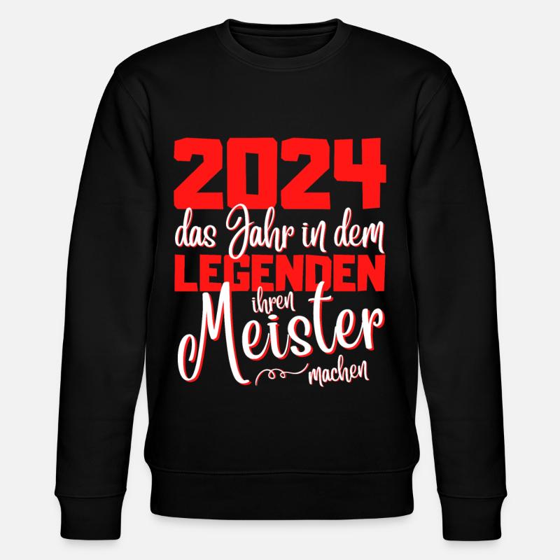 Meister 2024 Abschluss - Das Legende - Stanley/Stella Unisex Bio-Sweatshirt CHANGER  - Schwarz