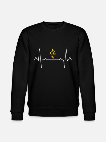 Snake heartbeat - Stanley/Stella CHANGER Unisex Organic Sweatshirt - black