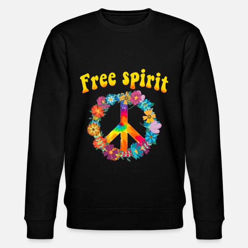 Hippie - Stanley/Stella Unisex Bio-Sweatshirt CHANGER  - Schwarz