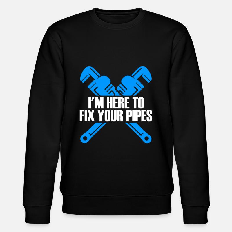 Ein Rohrklempner Pipefitter Pipes Pipefitting - Stanley/Stella Unisex Bio-Sweatshirt CHANGER  - Schwarz