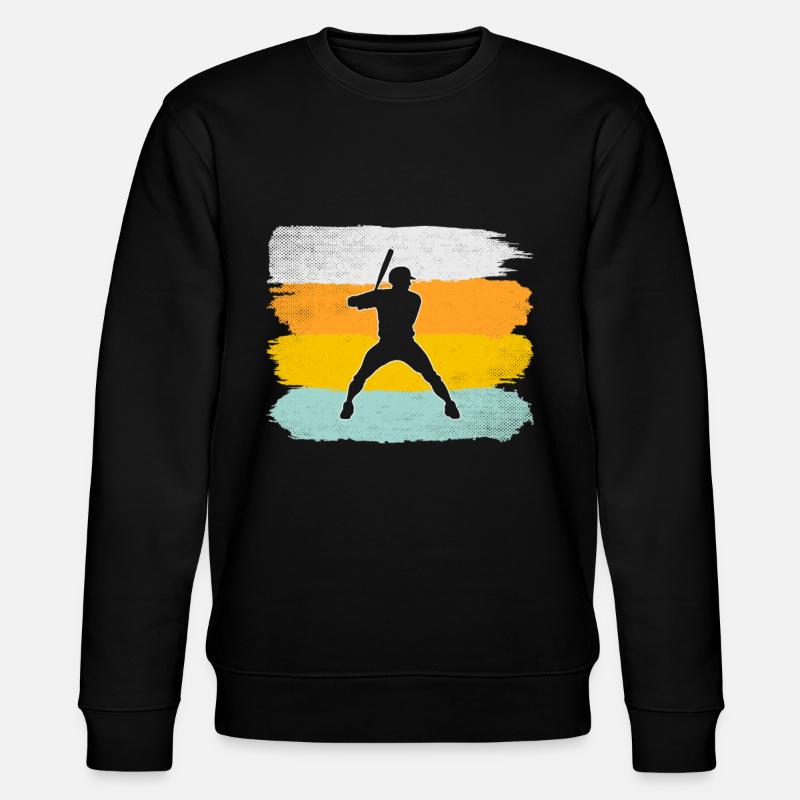 Baseball Retro - Stanley/Stella CHANGER Unisex Organic Sweatshirt - black
