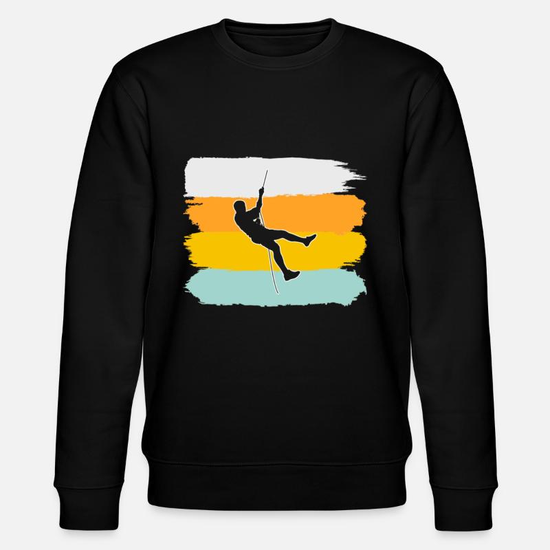 Climbing Retro - Stanley/Stella CHANGER Unisex Organic Sweatshirt - black