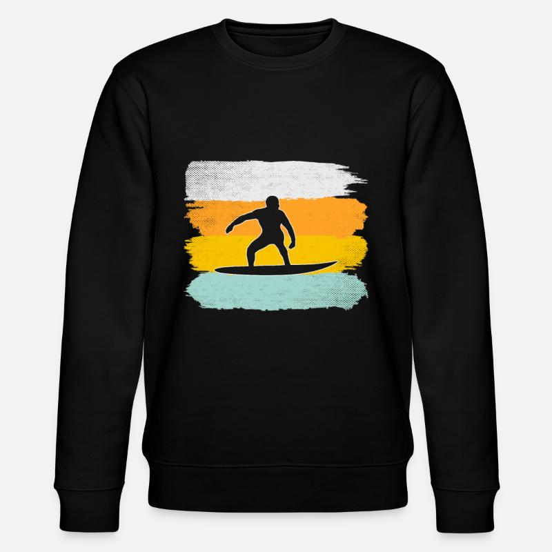 Surfen Retro - Stanley/Stella Unisex Bio-Sweatshirt CHANGER  - Schwarz