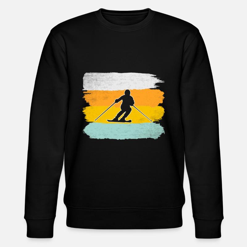 Ski Retro - Stanley/Stella Unisex Bio-Sweatshirt CHANGER - Schwarz