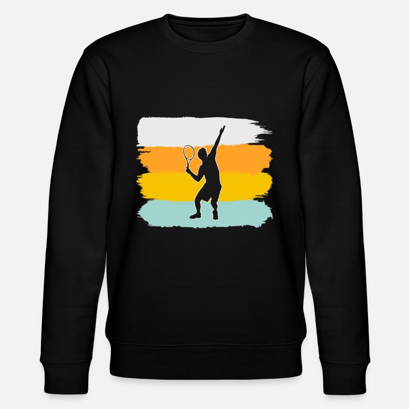 Tennis Retro - Stanley/Stella Unisex Bio-Sweatshirt CHANGER  - Schwarz