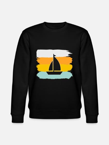 Sailing Retro - Stanley/Stella CHANGER Unisex Organic Sweatshirt - black