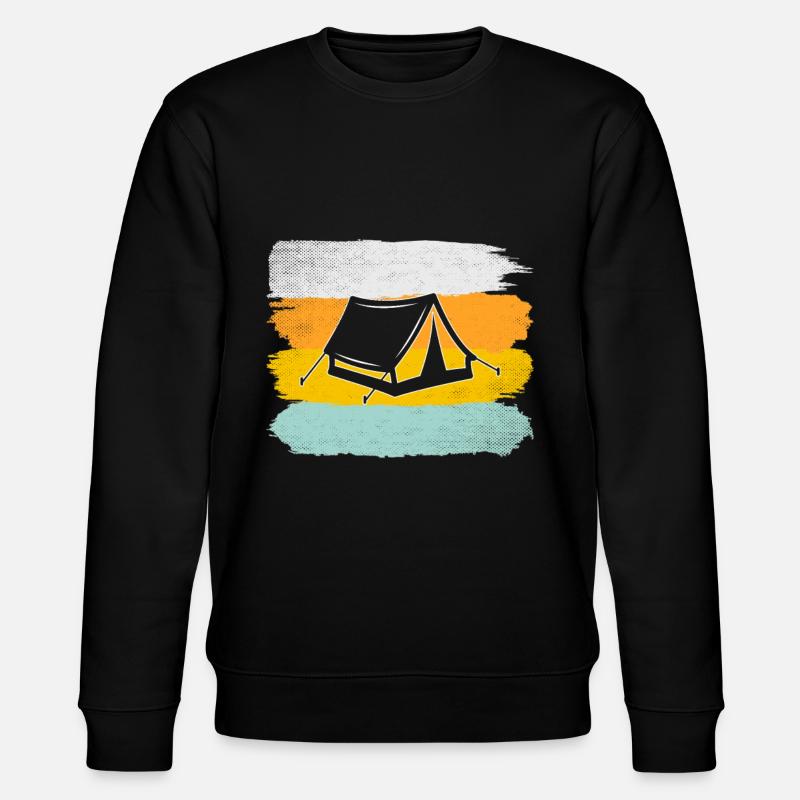 Camping Retro - Stanley/Stella CHANGER Unisex Organic Sweatshirt - black