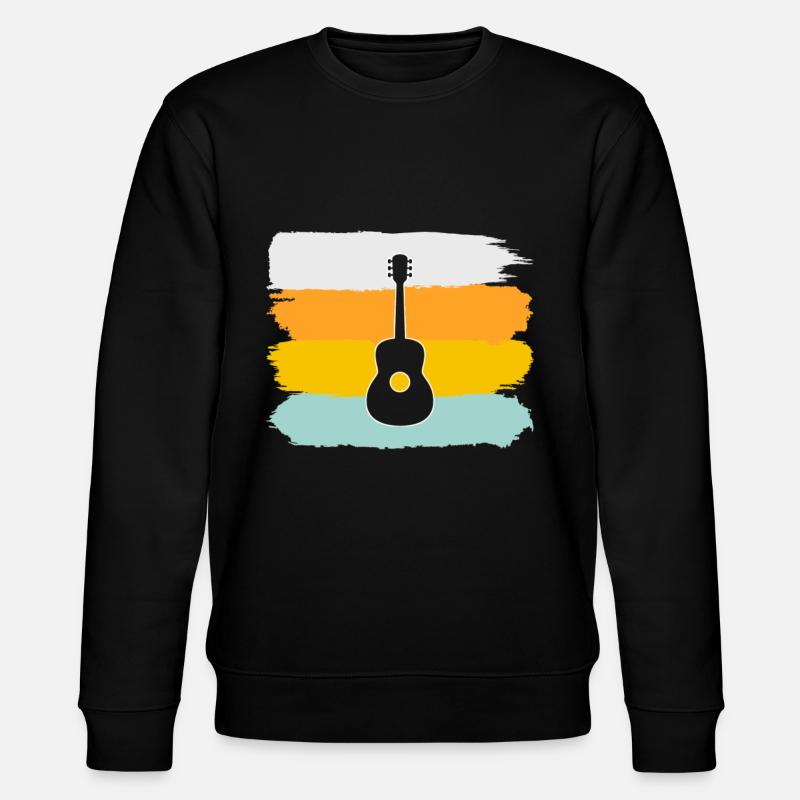 Gitarre Retro - Stanley/Stella Unisex Bio-Sweatshirt CHANGER  - Schwarz