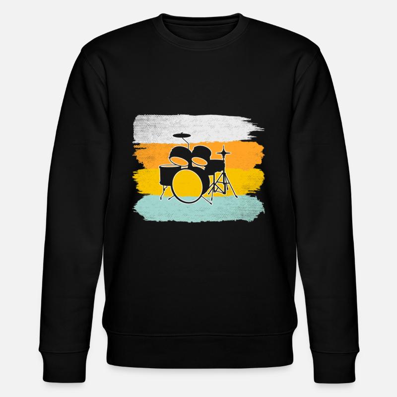 Drums Retro - Stanley/Stella CHANGER Unisex Organic Sweatshirt - black