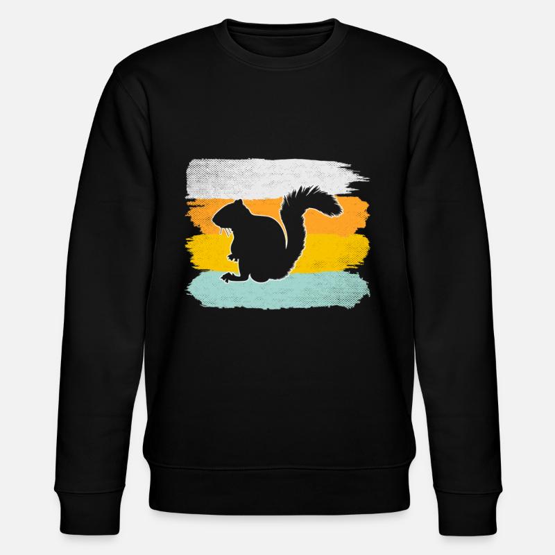 Écureuil Rétro - Sweat bio CHANGER Stanley/Stella Unisexe - noir