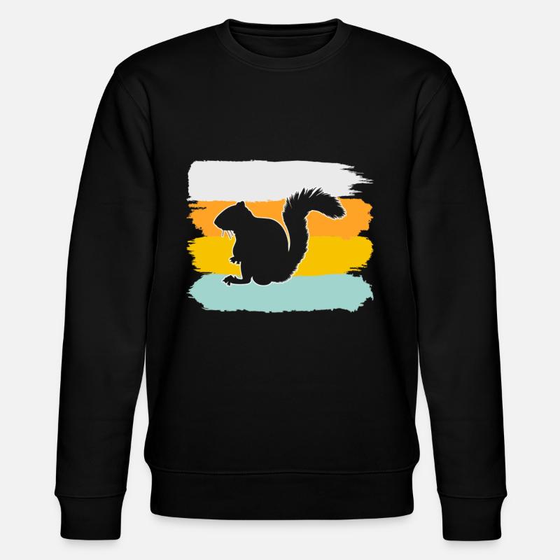 Écureuil Rétro - Sweat bio CHANGER Stanley/Stella Unisexe - noir