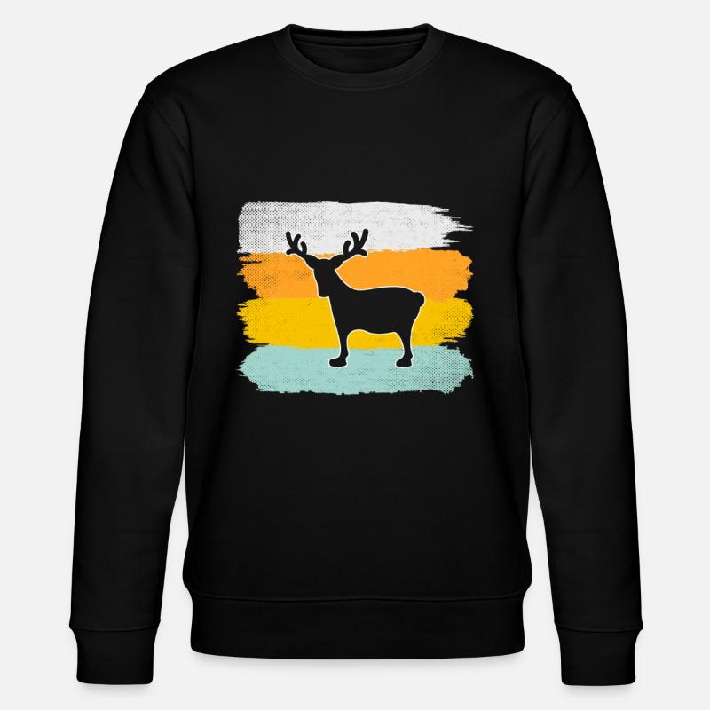 Moose Retro - Stanley/Stella CHANGER Unisex Organic Sweatshirt - black