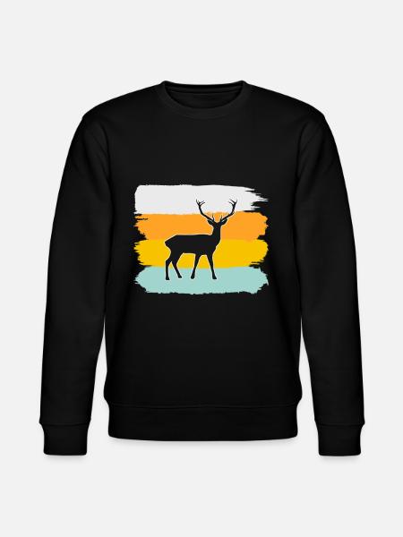 Hirsch Retro - Stanley/Stella CHANGER Unisex Organic Sweatshirt - black