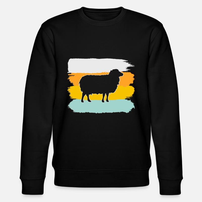 Schaf Retro - Stanley/Stella Unisex Bio-Sweatshirt CHANGER  - Schwarz
