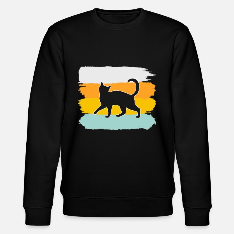 Chat Rétro - Sweat bio CHANGER Stanley/Stella Unisexe - noir