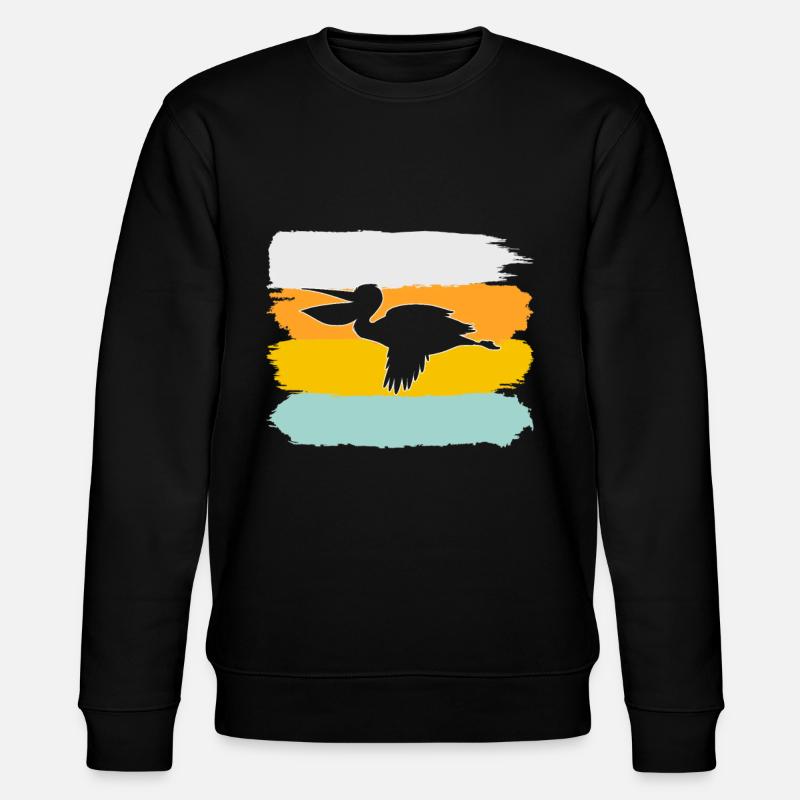 Pelikan Retro - Stanley/Stella Unisex Bio-Sweatshirt CHANGER - Schwarz