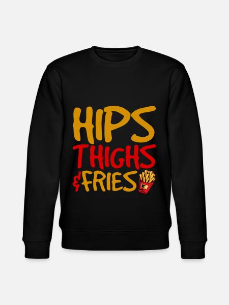 Hips Thighs And Fries 4 - Stanley/Stella CHANGER Unisex Organic Sweatshirt - black